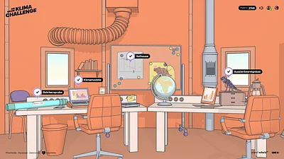 Illustration des Innenraums eines Forschungslabors in einer antarktischen Forschungsstation.