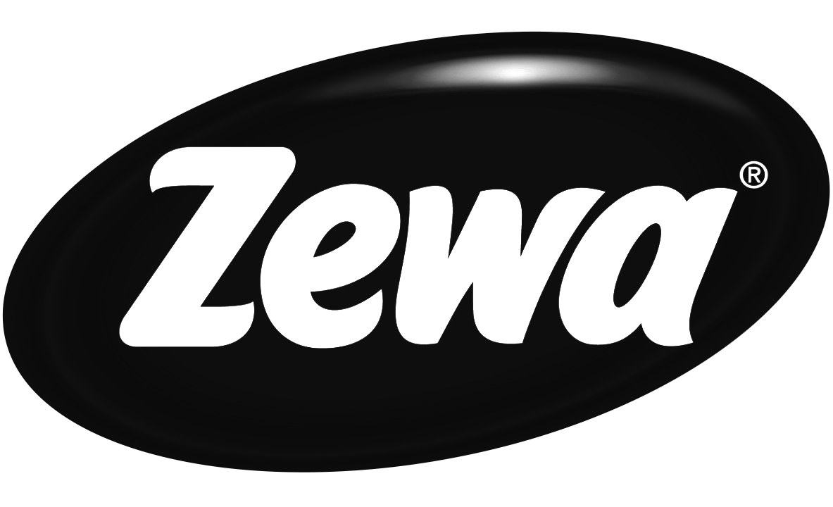 Logo von Zewa in schwarz-weiß