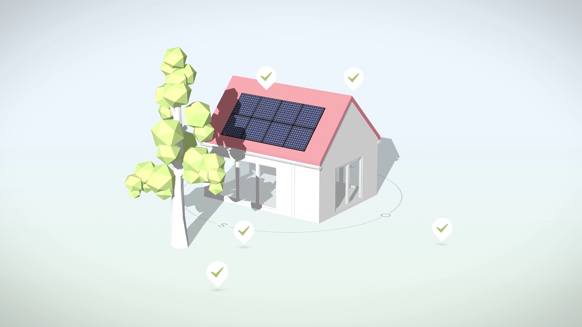 Gamifizierte Energie-Simulation mit Haus und Photovoltaikanlage